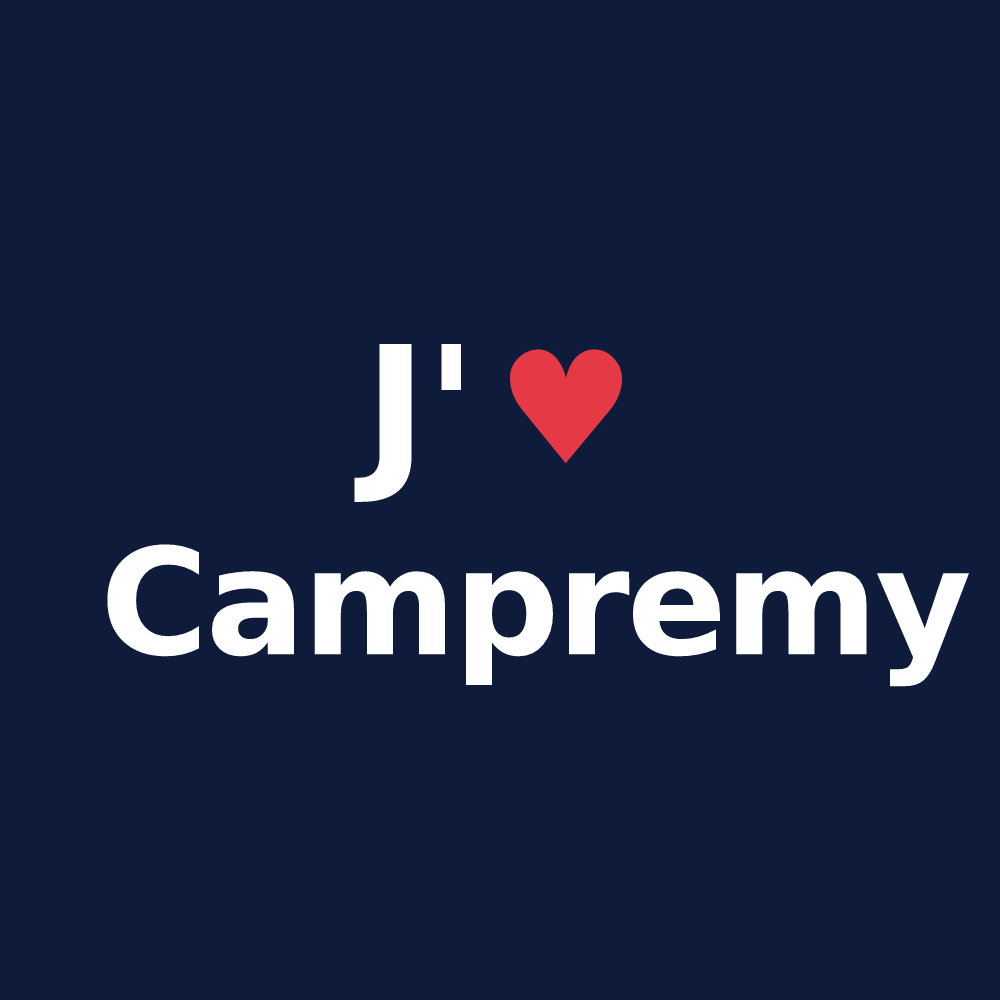 T-shirt personnalisé Campremy — design J'aime Campremy