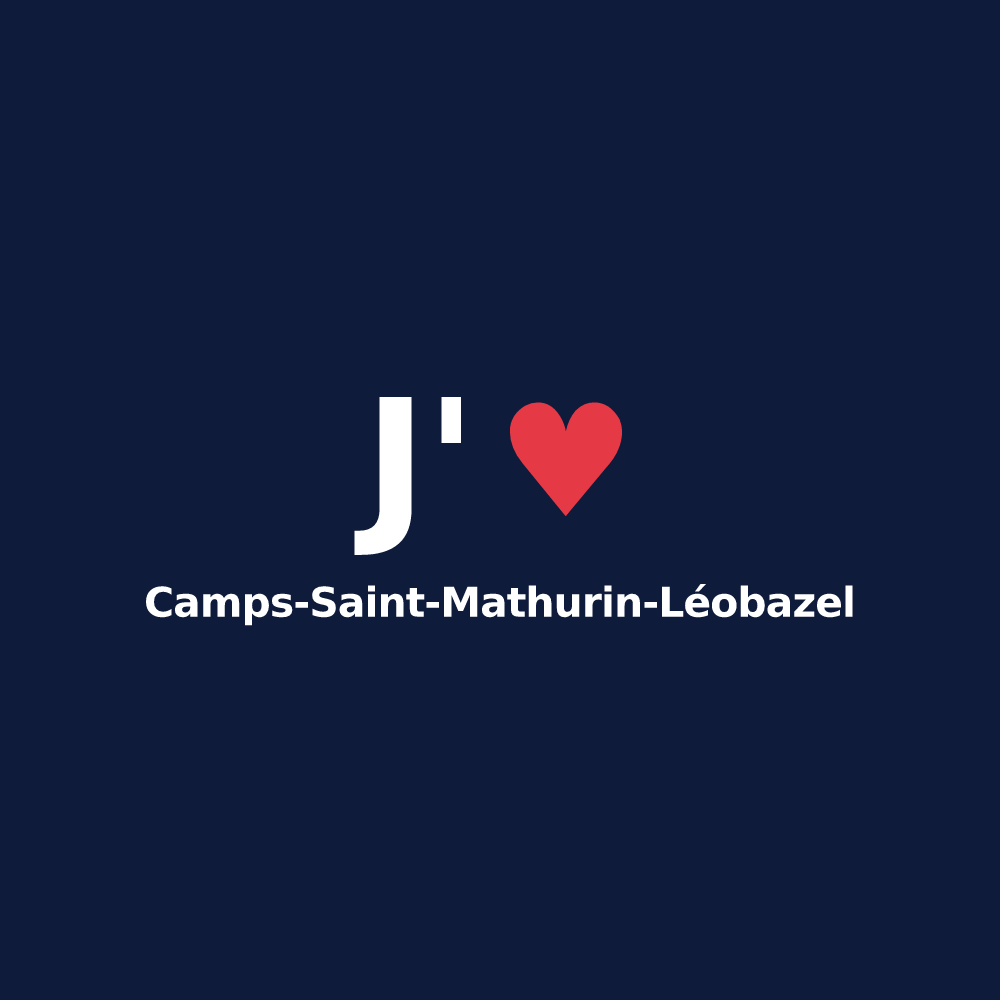 T-shirt personnalisé Camps-Saint-Mathurin-Léobazel — design J'aime Camps-Saint-Mathurin-Léobazel