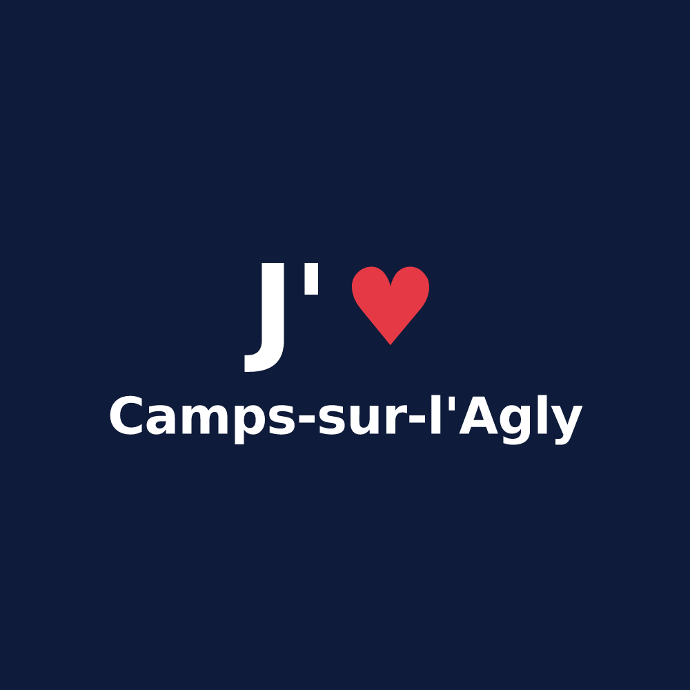 T-shirt personnalisé Camps-sur-l'Agly — design J'aime Camps-sur-l'Agly