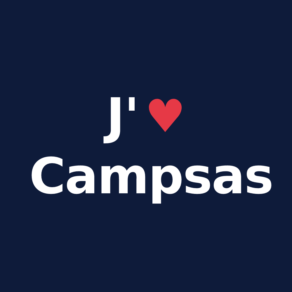 T-shirt personnalisé Campsas — design J'aime Campsas