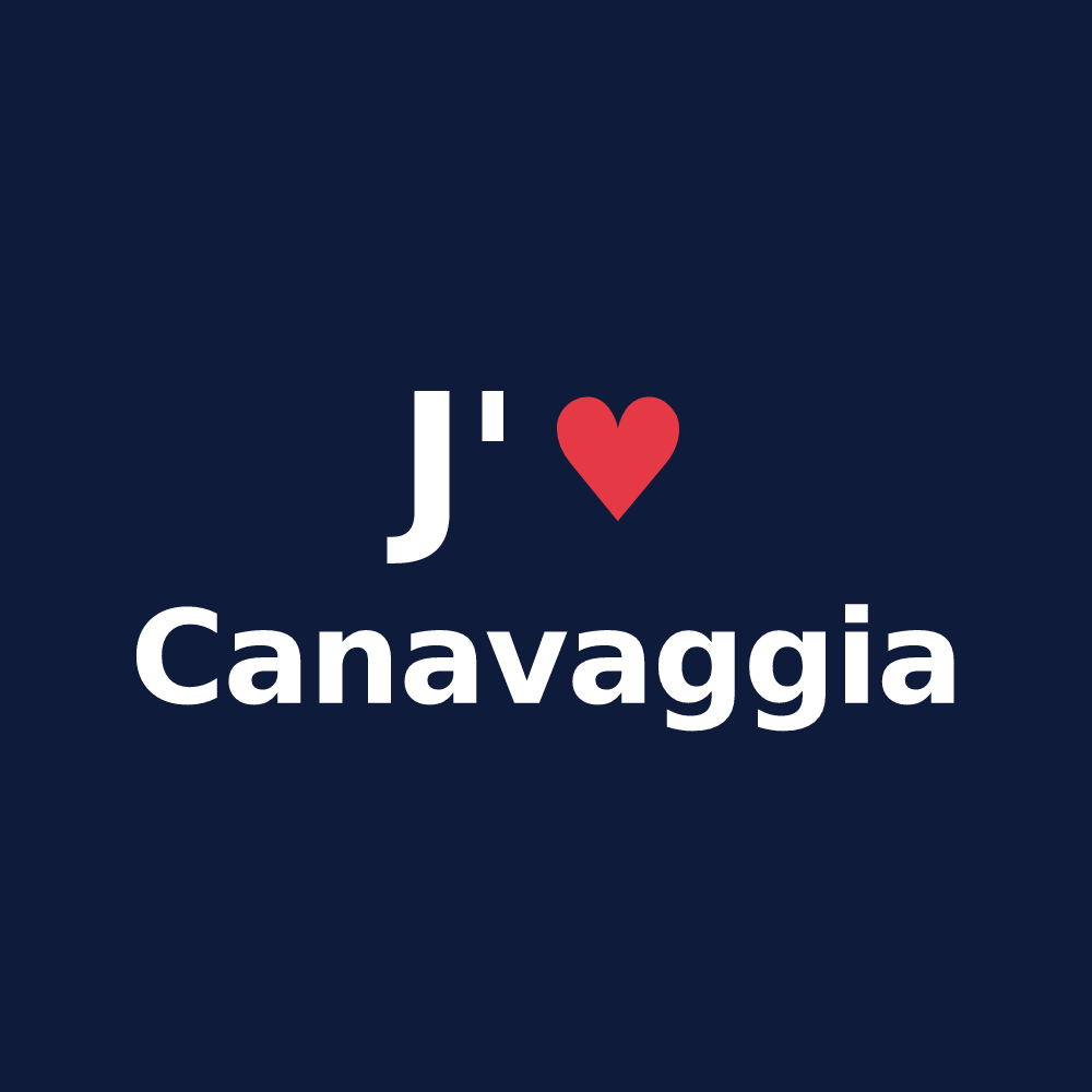 T-shirt personnalisé Canavaggia — design J'aime Canavaggia