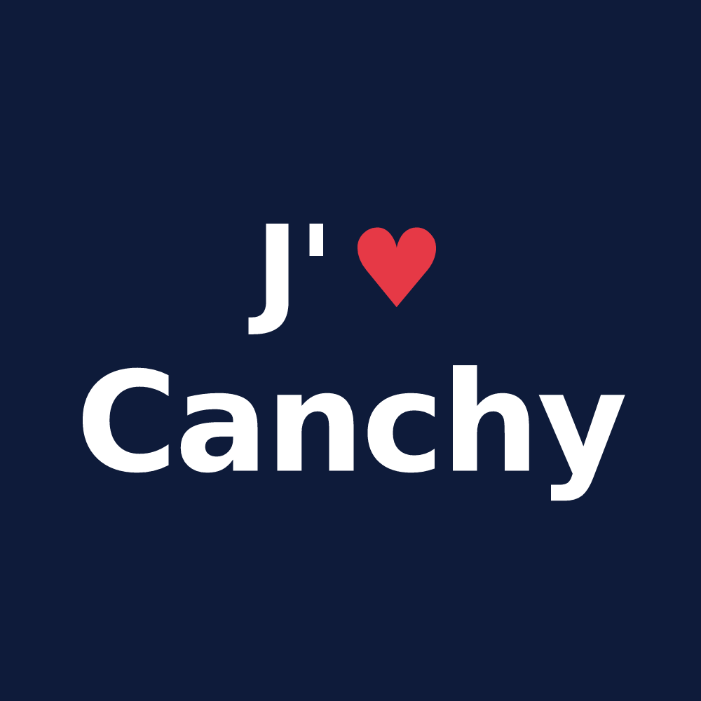 T-shirt personnalisé Canchy — design J'aime Canchy