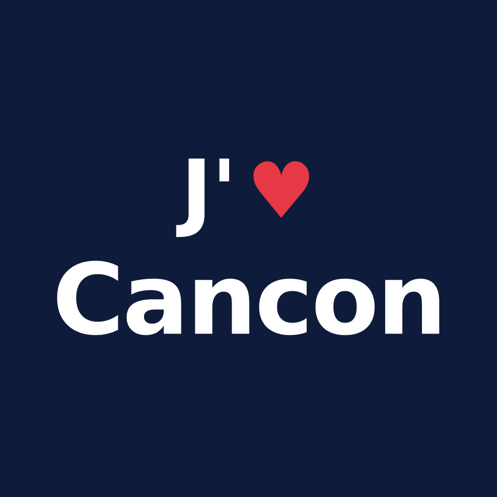 T-shirt personnalisé Cancon — design J'aime Cancon