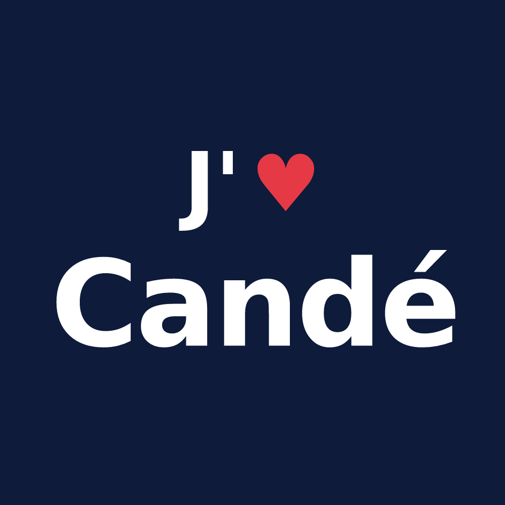 T-shirt personnalisé Candé — design J'aime Candé