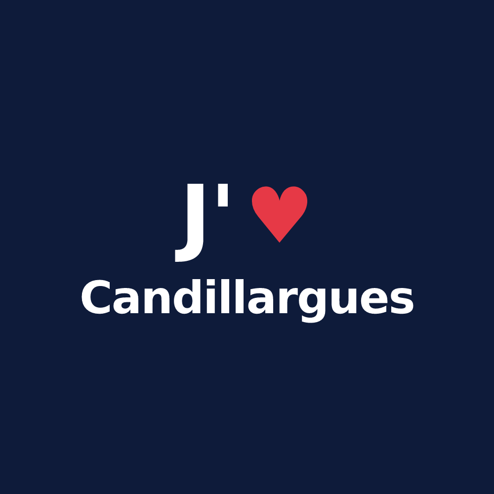 T-shirt personnalisé Candillargues — design J'aime Candillargues