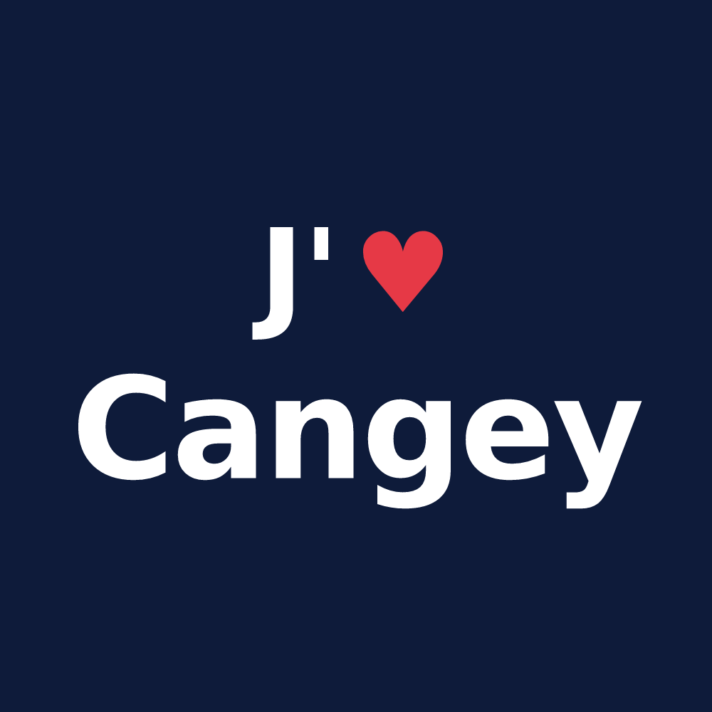 T-shirt personnalisé Cangey — design J'aime Cangey