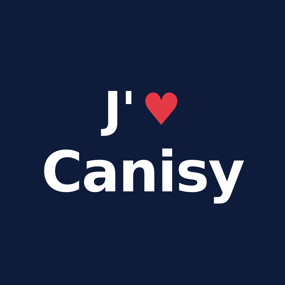 T-shirt personnalisé Canisy — design J'aime Canisy