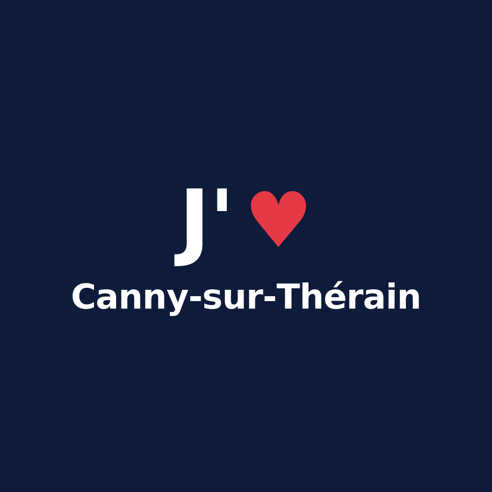 T-shirt personnalisé Canny-sur-Thérain — design J'aime Canny-sur-Thérain