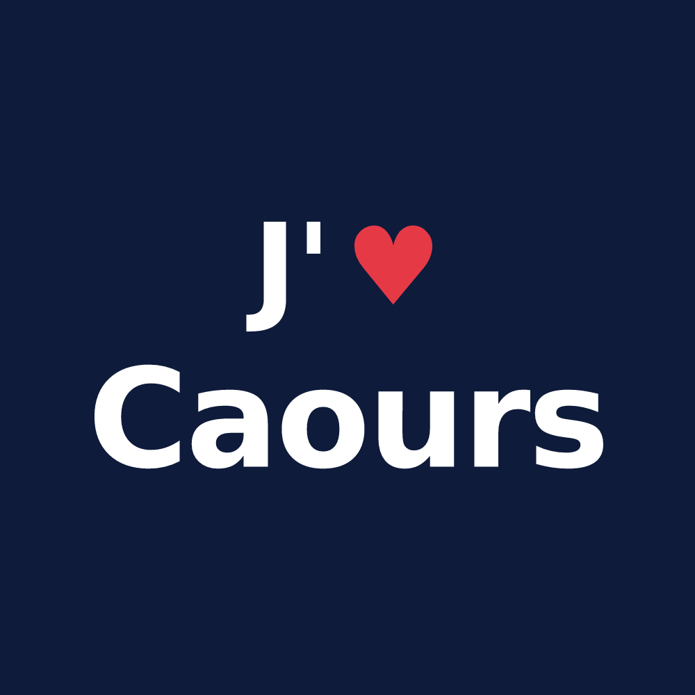 T-shirt personnalisé Caours — design J'aime Caours