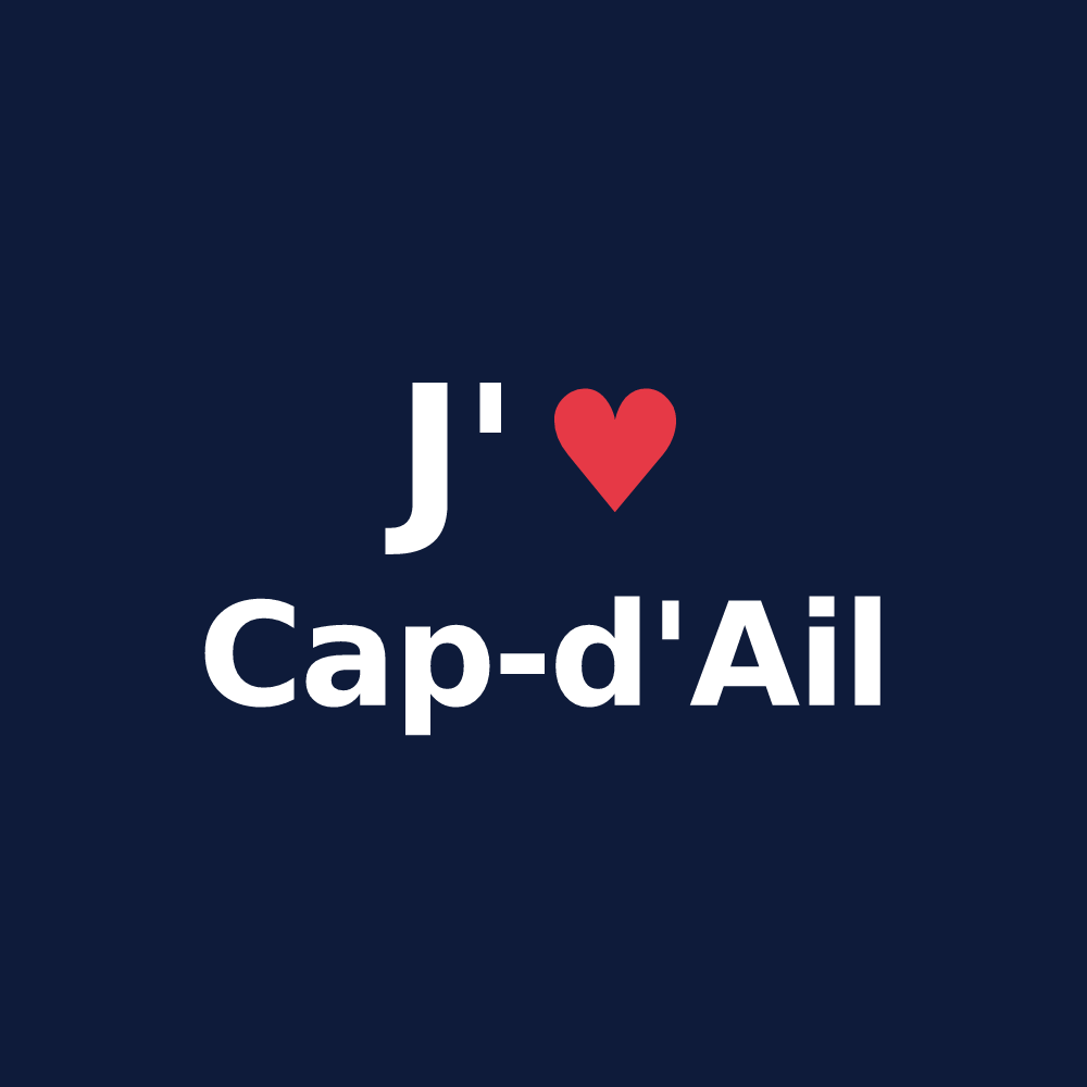 T-shirt personnalisé Cap-d'Ail — design J'aime Cap-d'Ail