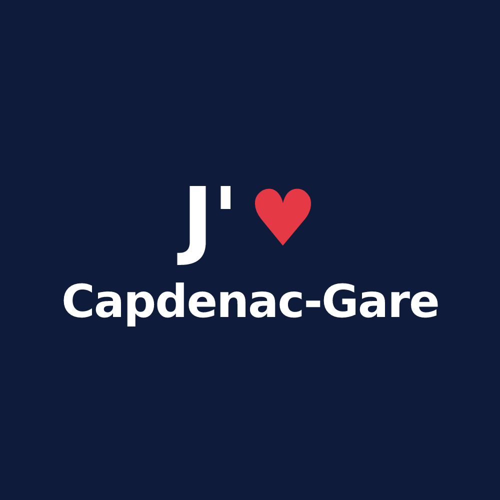 T-shirt personnalisé Capdenac-Gare — design J'aime Capdenac-Gare