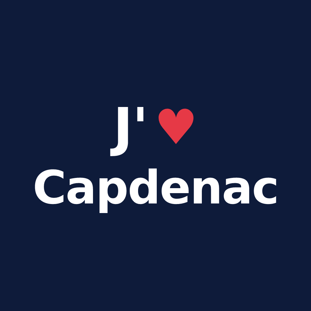 T-shirt personnalisé Capdenac — design J'aime Capdenac