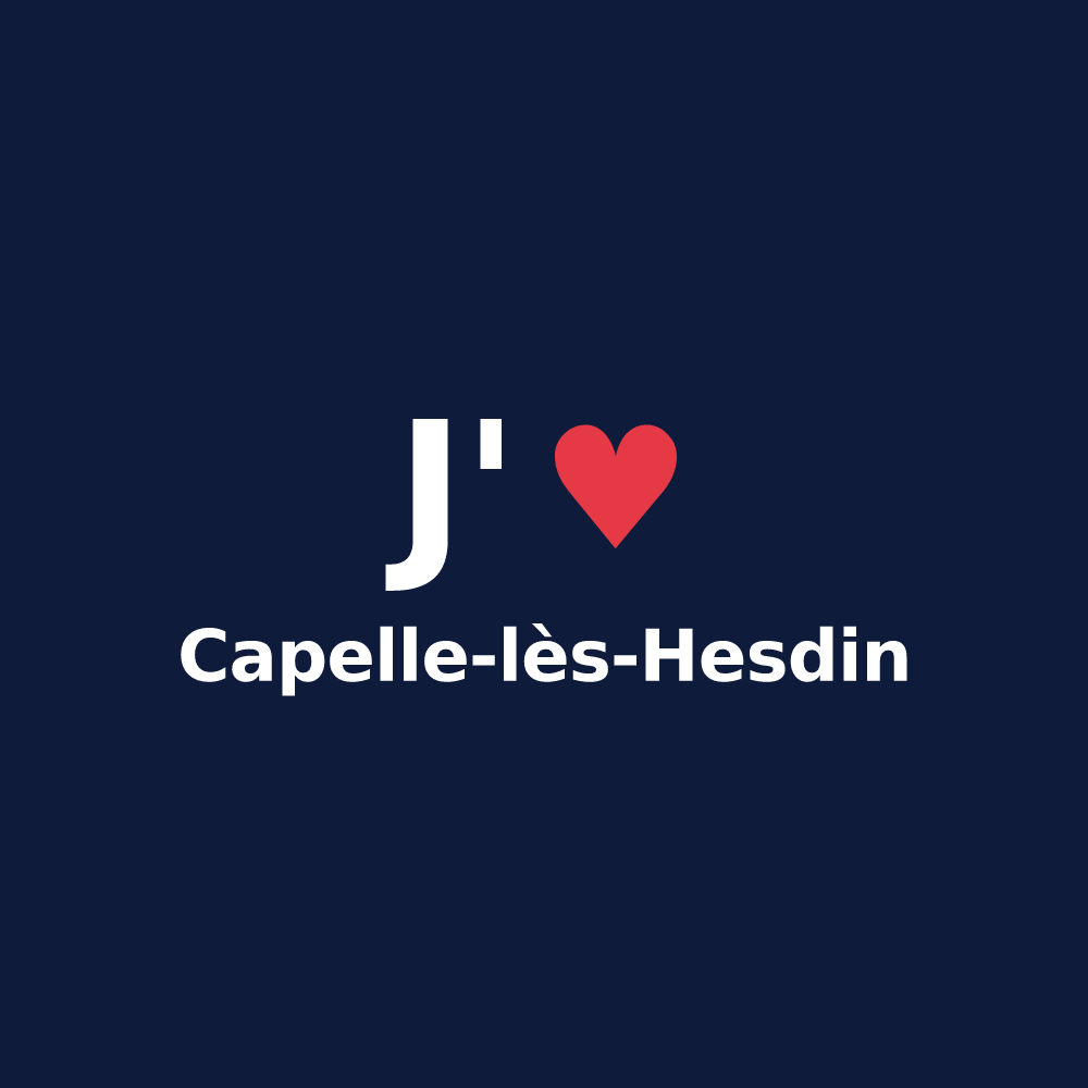 T-shirt personnalisé Capelle-lès-Hesdin — design J'aime Capelle-lès-Hesdin