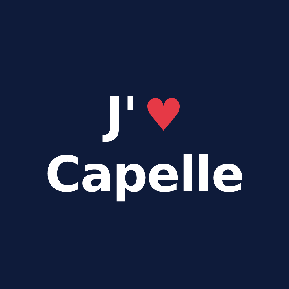 T-shirt personnalisé Capelle — design « J'aime Capelle » imprimé sur le t-shirt