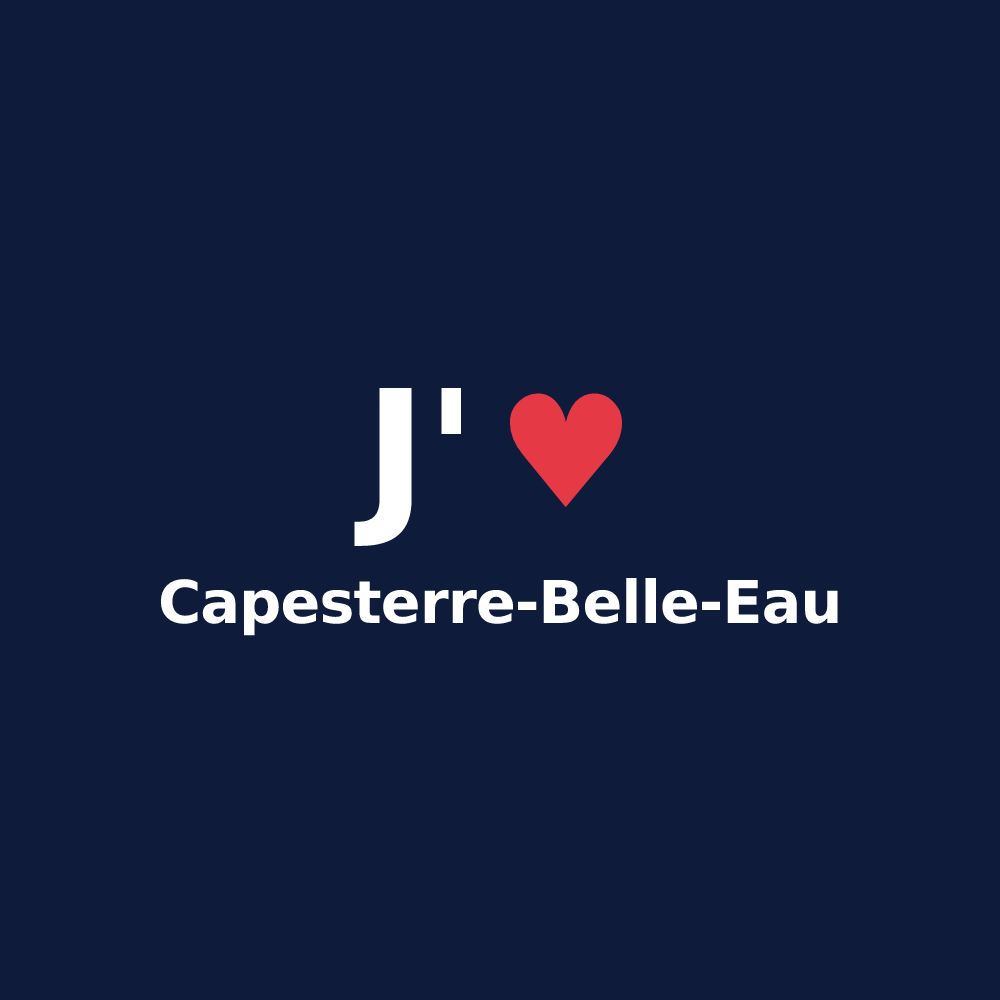 T-shirt personnalisé Capesterre-Belle-Eau — design J'aime Capesterre-Belle-Eau