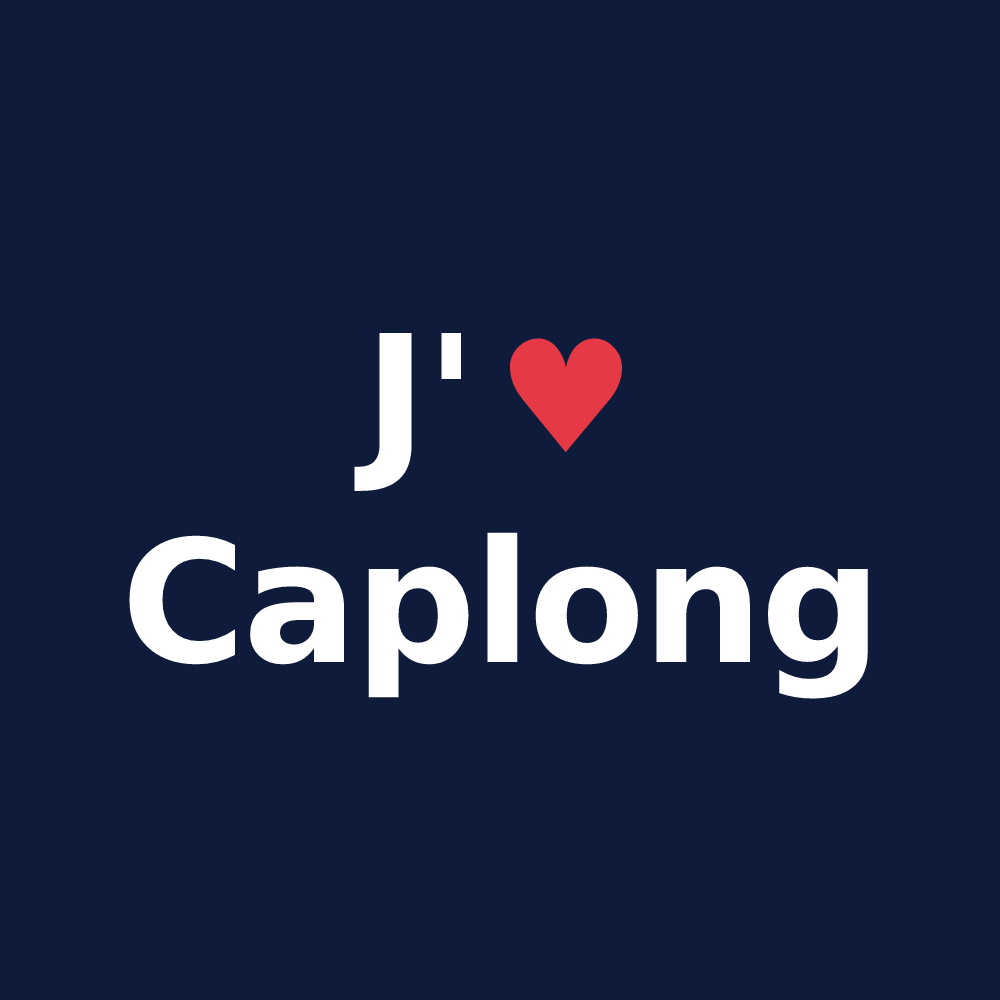 T-shirt personnalisé Caplong — design J'aime Caplong