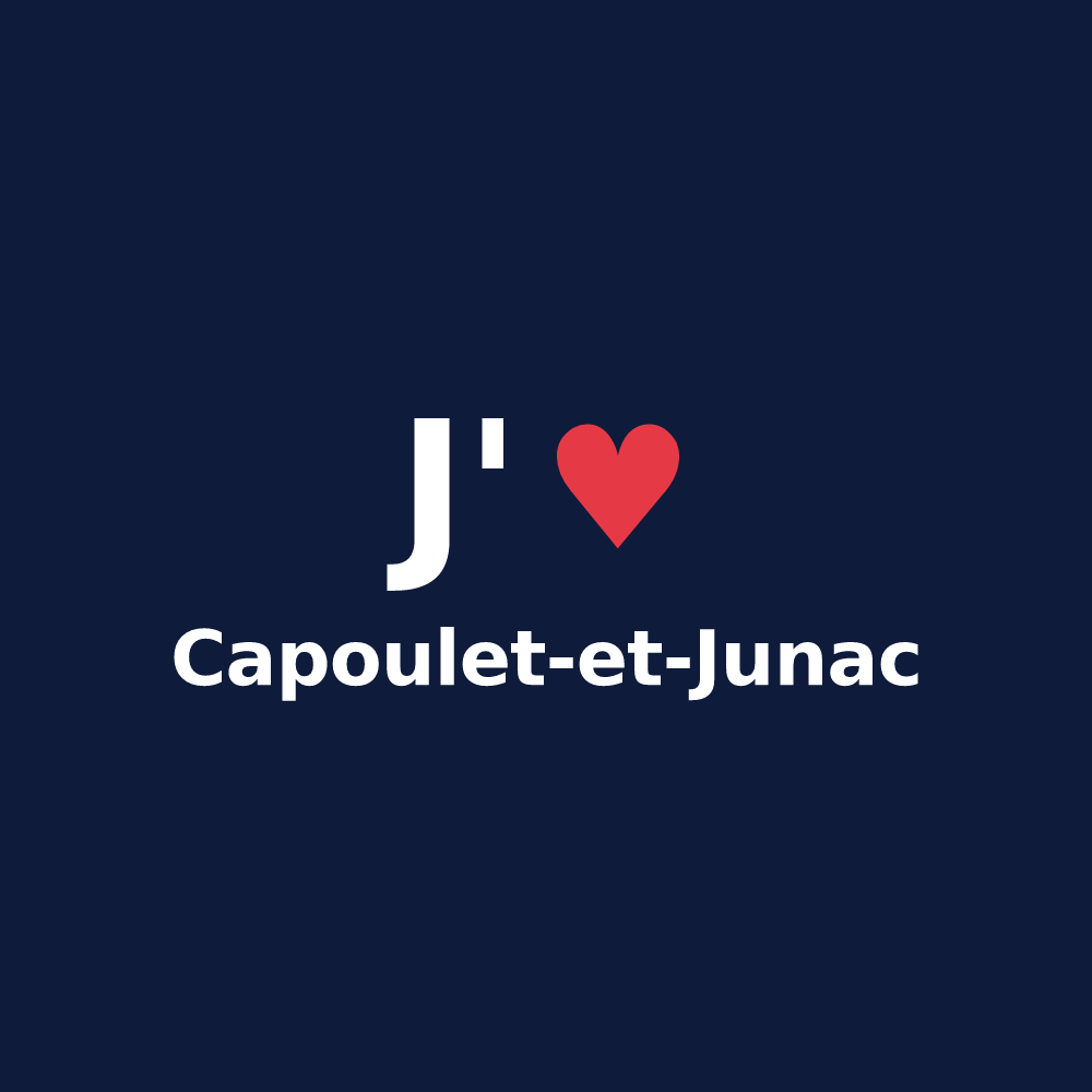 T-shirt personnalisé Capoulet-et-Junac — design J'aime Capoulet-et-Junac