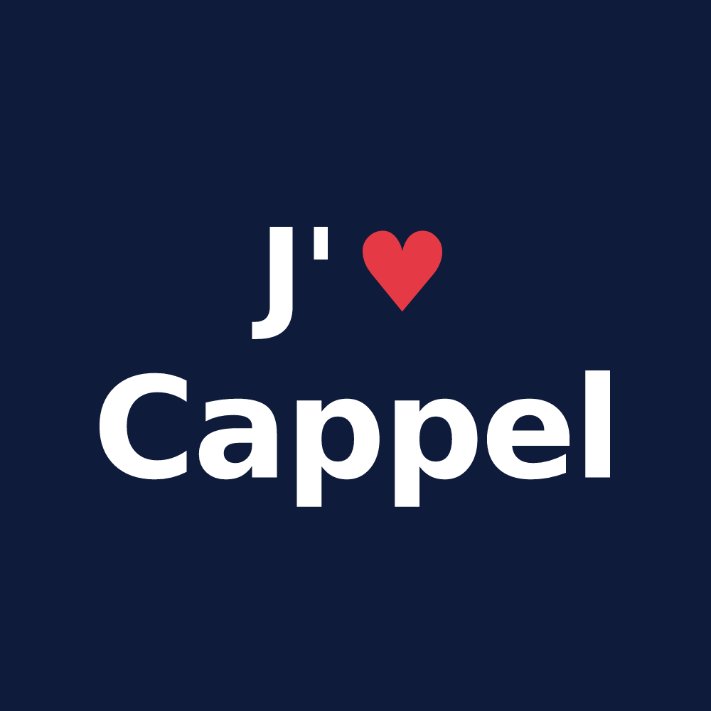 T-shirt personnalisé Cappel — design J'aime Cappel