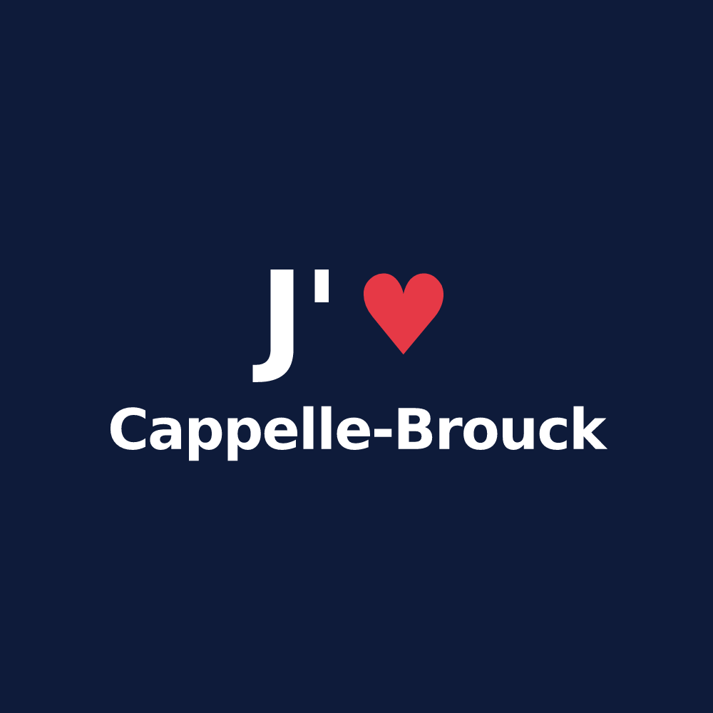 T-shirt personnalisé Cappelle-Brouck — design J'aime Cappelle-Brouck