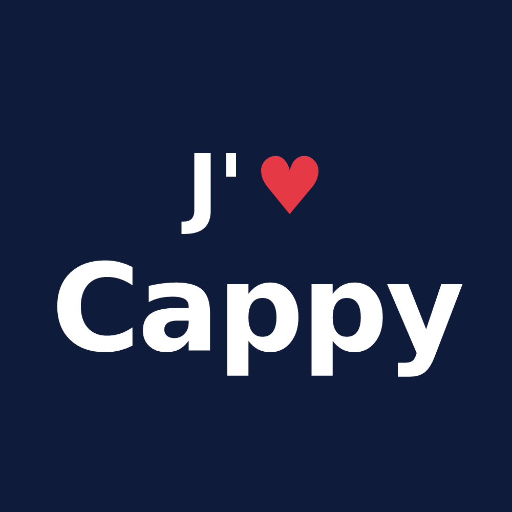 T-shirt personnalisé Cappy — design J'aime Cappy
