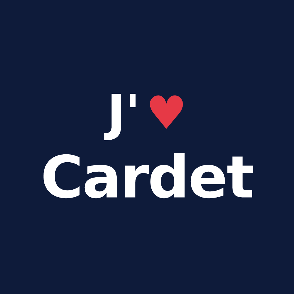 T-shirt personnalisé Cardet — design J'aime Cardet