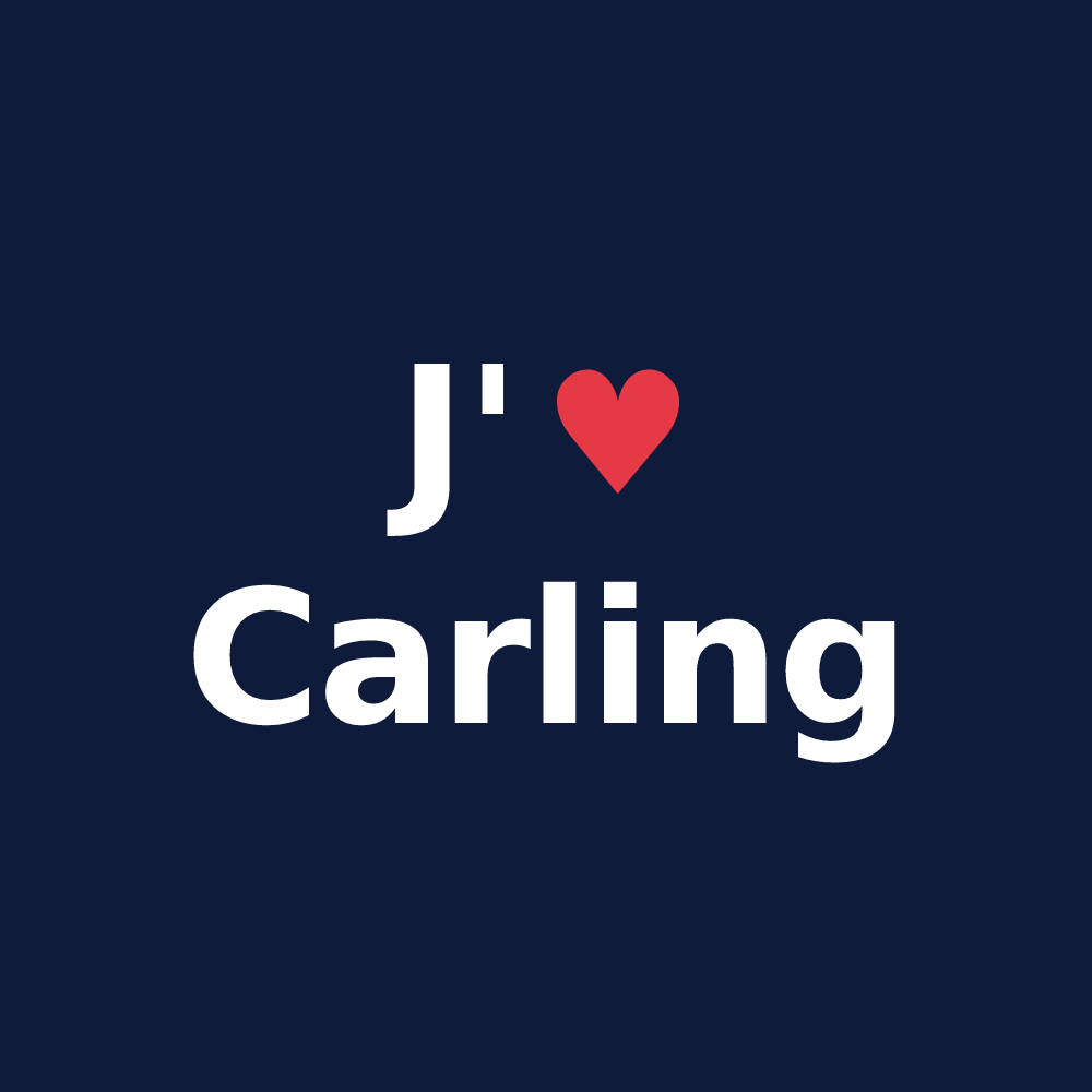 T-shirt personnalisé Carling — design J'aime Carling