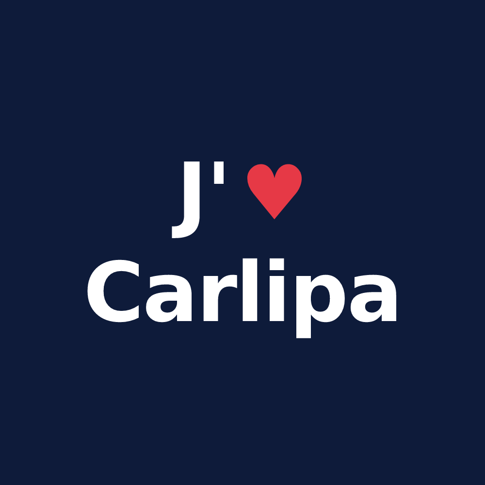 T-shirt personnalisé Carlipa — design J'aime Carlipa