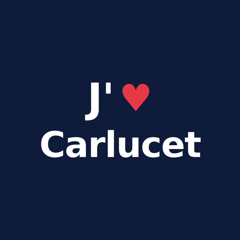 T-shirt personnalisé Carlucet — design J'aime Carlucet