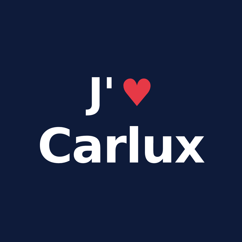 T-shirt personnalisé Carlux — design J'aime Carlux