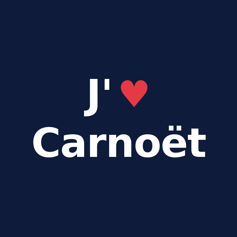 T-shirt personnalisé Carnoët — design J'aime Carnoët