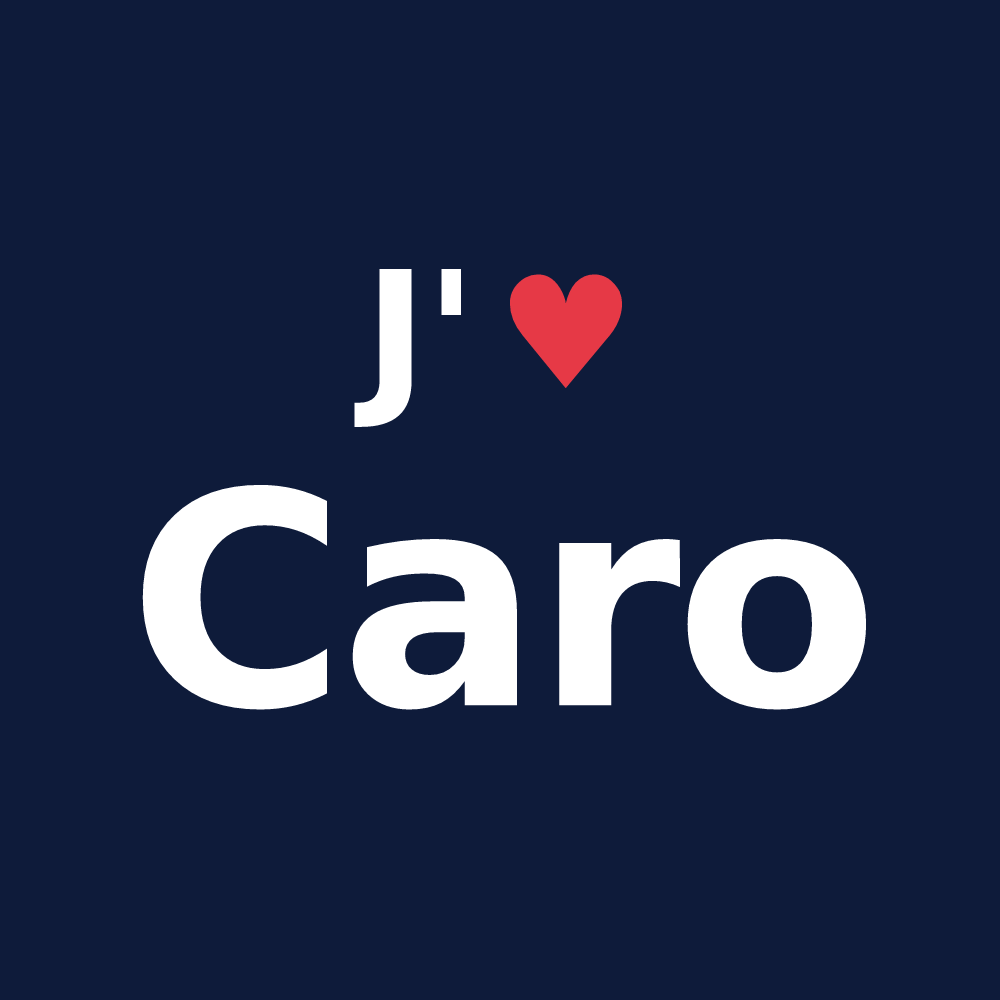 T-shirt personnalisé Caro — design J'aime Caro