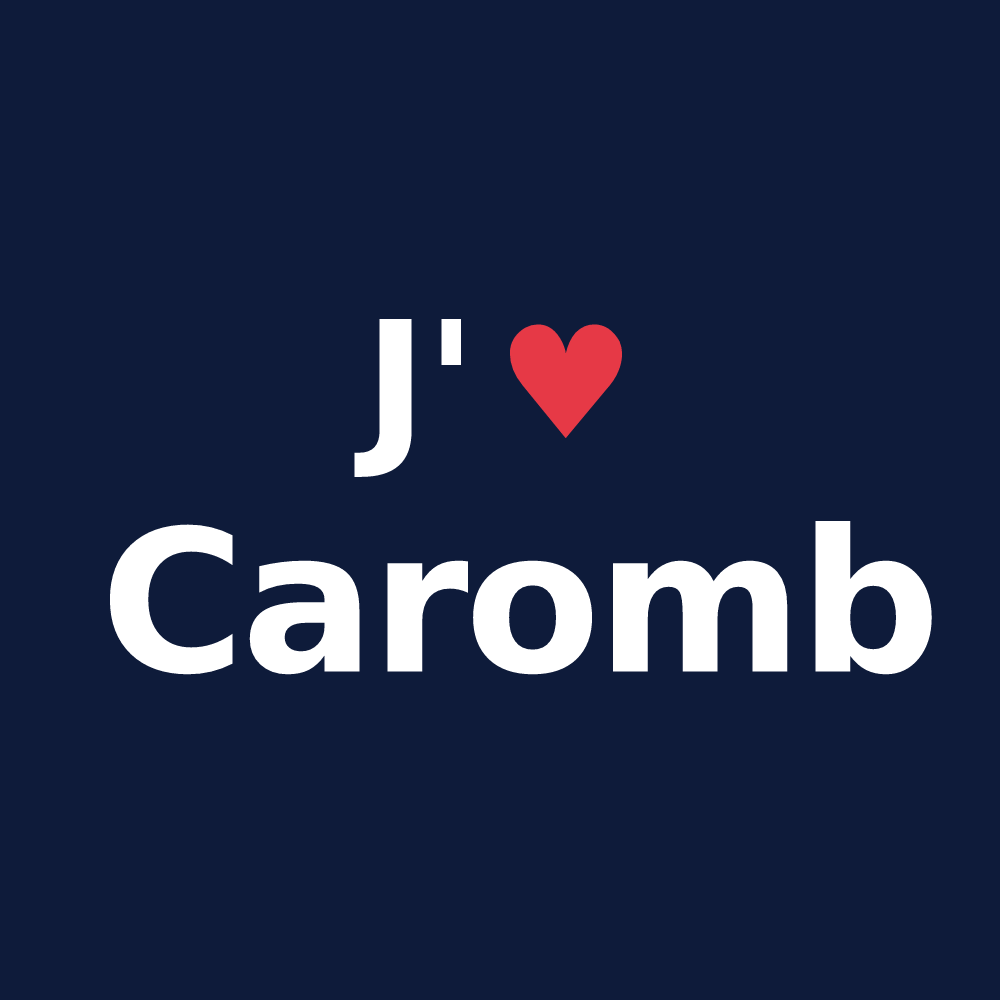 T-shirt personnalisé Caromb — design J'aime Caromb