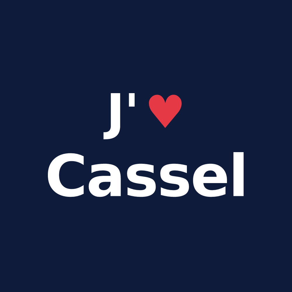 T-shirt personnalisé Cassel — design « J'aime Cassel » imprimé sur le t-shirt