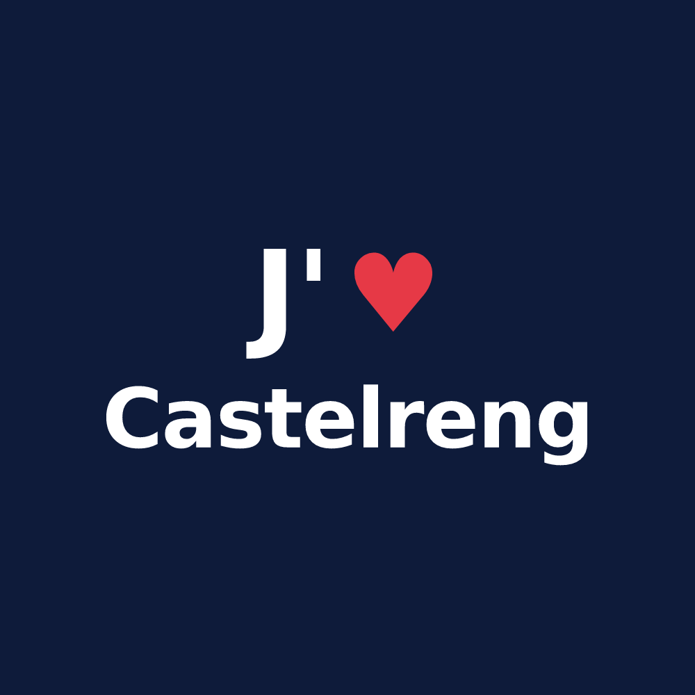T-shirt personnalisé Castelreng — design J'aime Castelreng