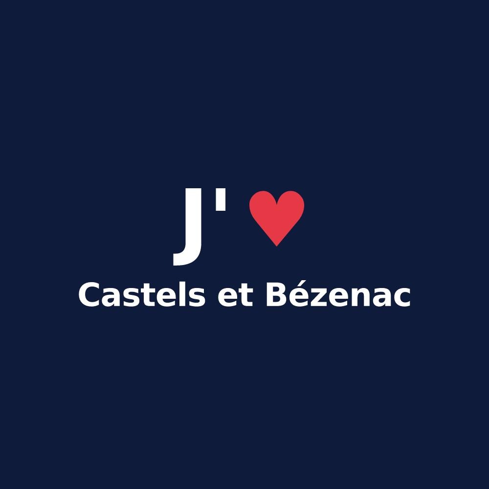 T-shirt personnalisé Castels et Bézenac — design J'aime Castels et Bézenac
