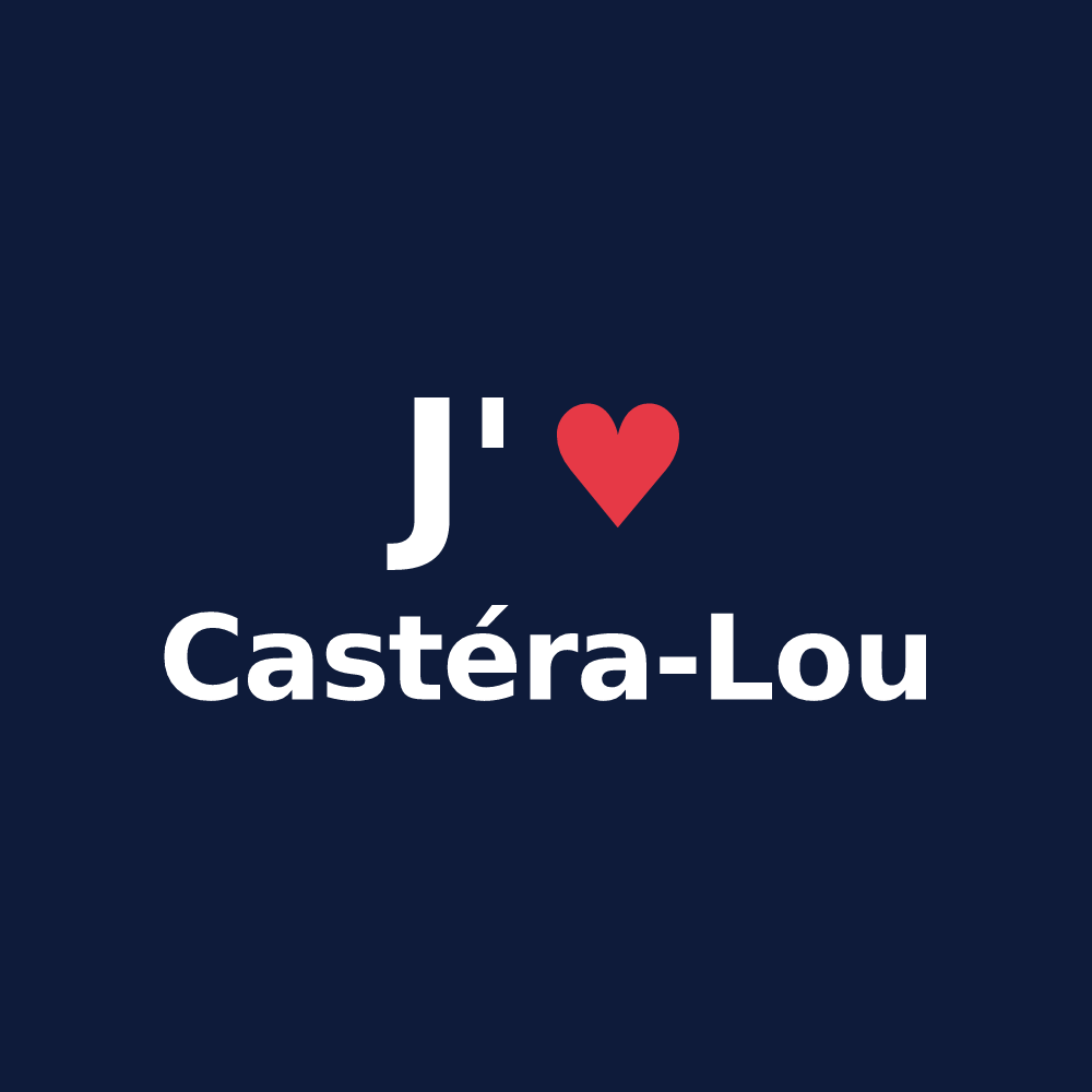 T-shirt personnalisé Castéra-Lou — design J'aime Castéra-Lou