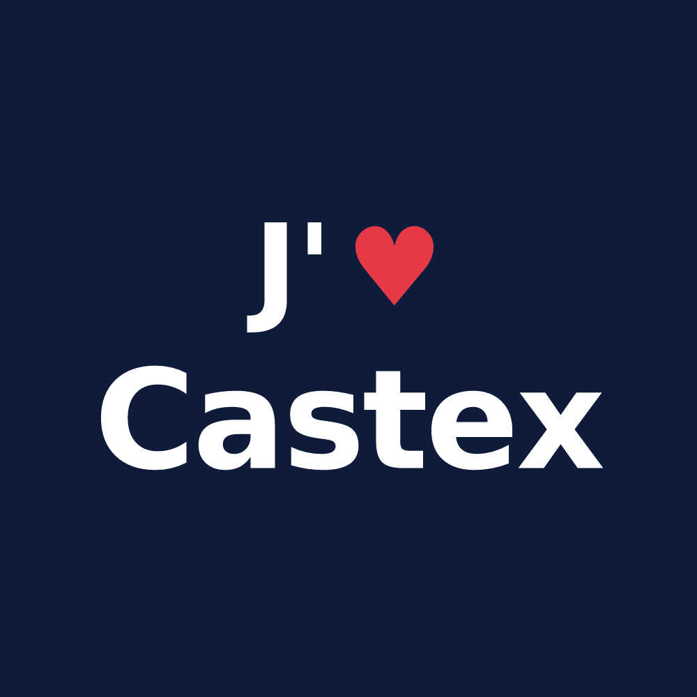 T-shirt personnalisé Castex — design J'aime Castex