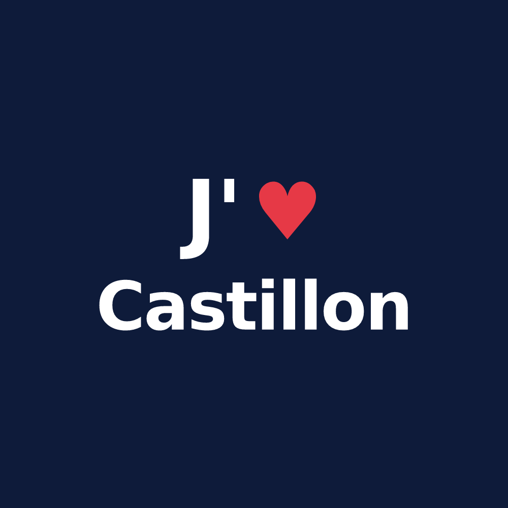 T-shirt personnalisé Castillon — design J'aime Castillon