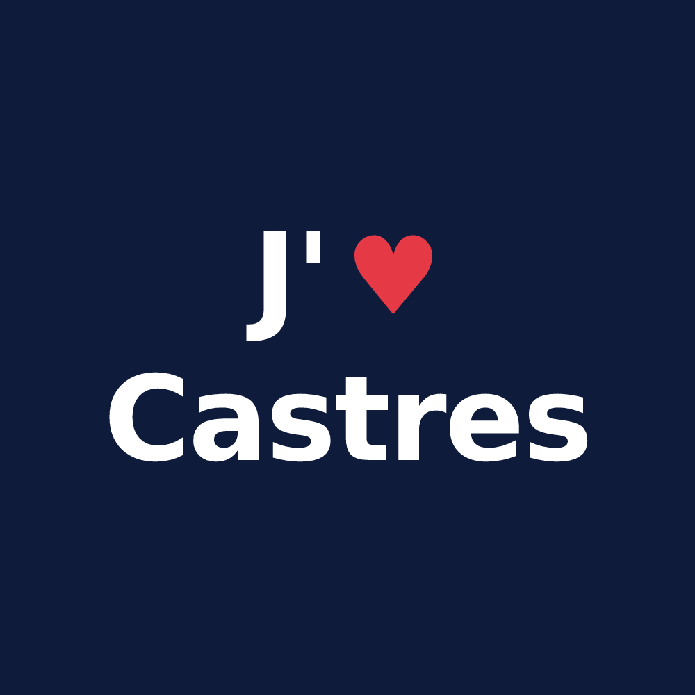 T-shirt personnalisé Castres — design J'aime Castres