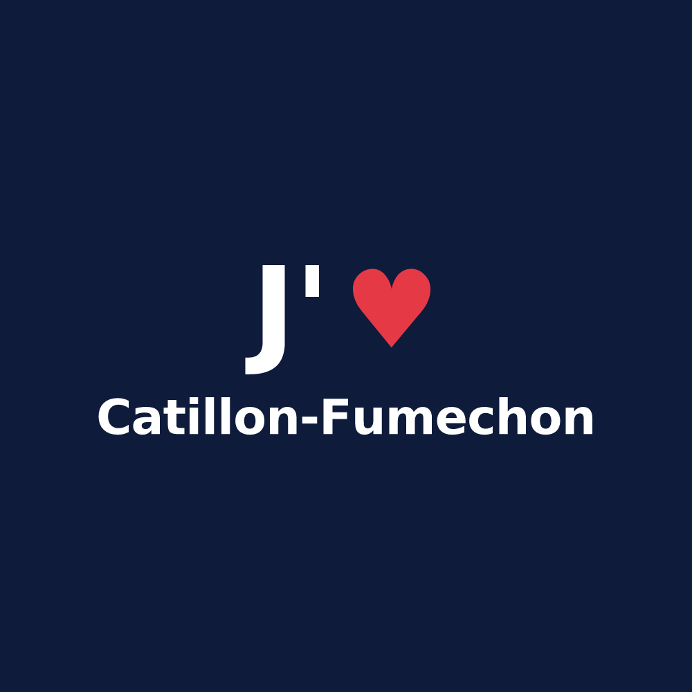 T-shirt personnalisé Catillon-Fumechon — design J'aime Catillon-Fumechon