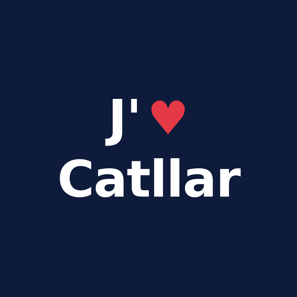 T-shirt personnalisé Catllar — design J'aime Catllar