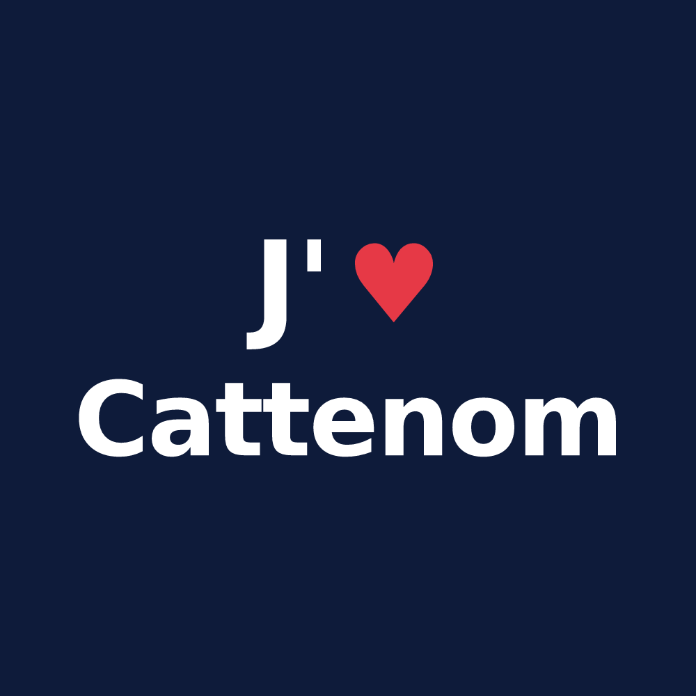 T-shirt personnalisé Cattenom — design J'aime Cattenom