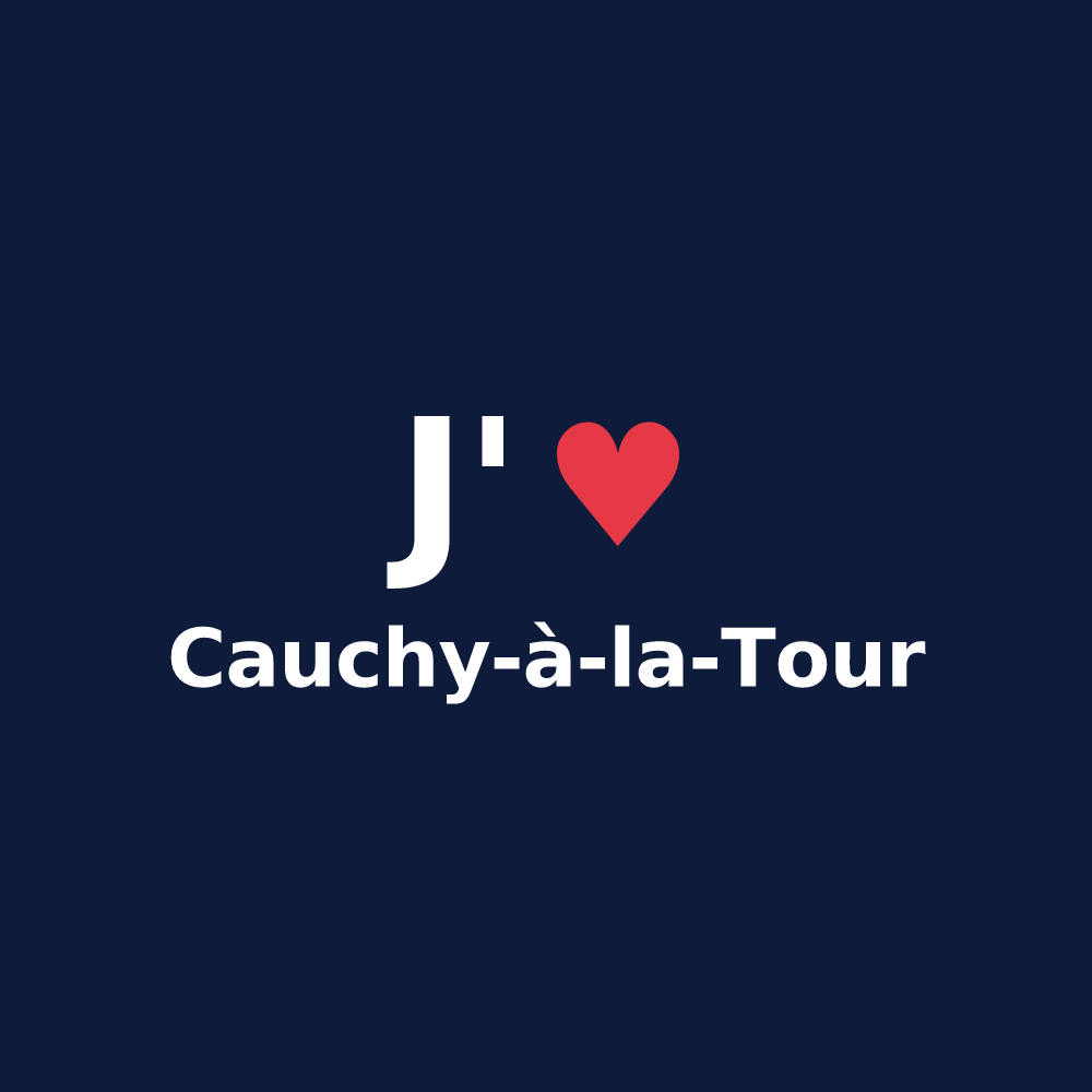 T-shirt personnalisé Cauchy-à-la-Tour — design J'aime Cauchy-à-la-Tour