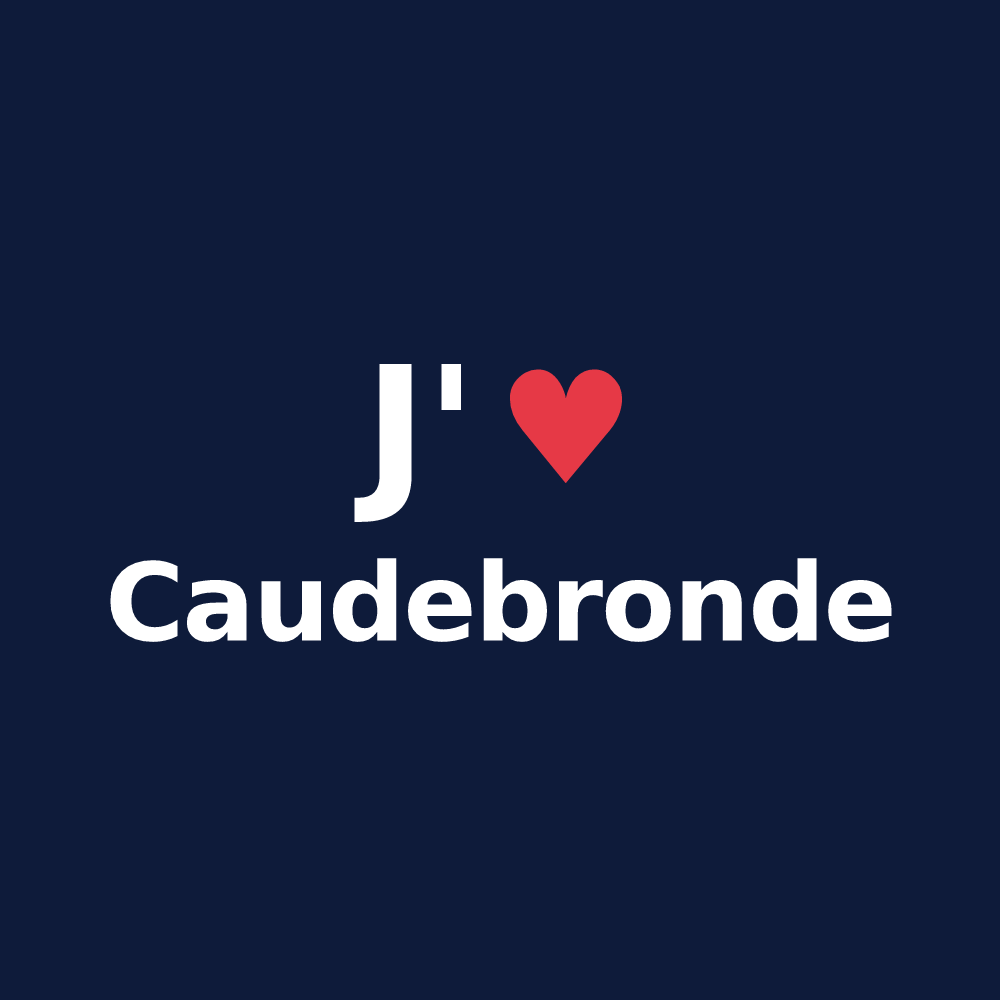 T-shirt personnalisé Caudebronde — design J'aime Caudebronde