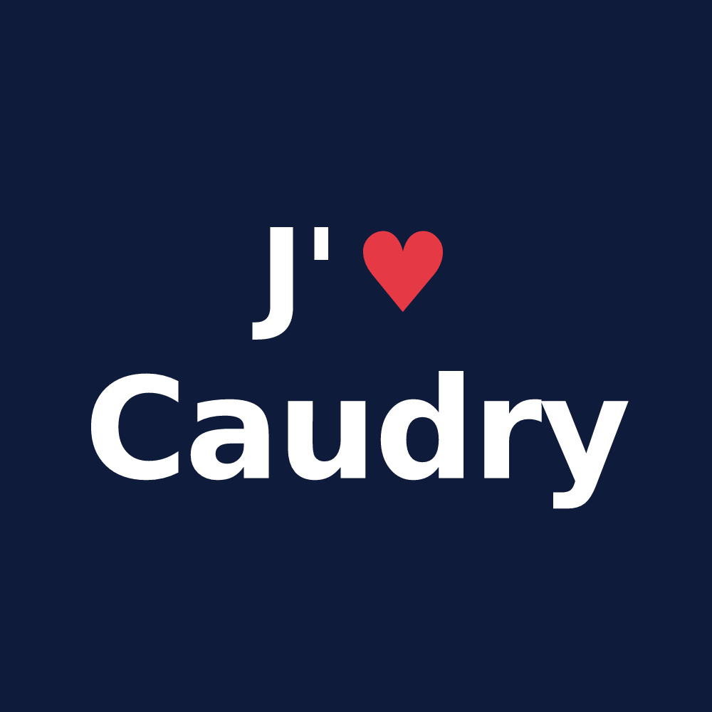 T-shirt personnalisé Caudry — design J'aime Caudry
