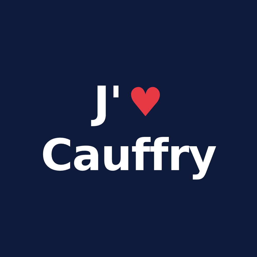 T-shirt personnalisé Cauffry — design J'aime Cauffry