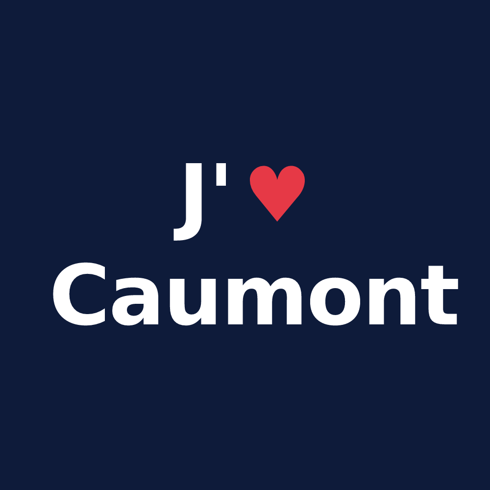 T-shirt personnalisé Caumont — design J'aime Caumont