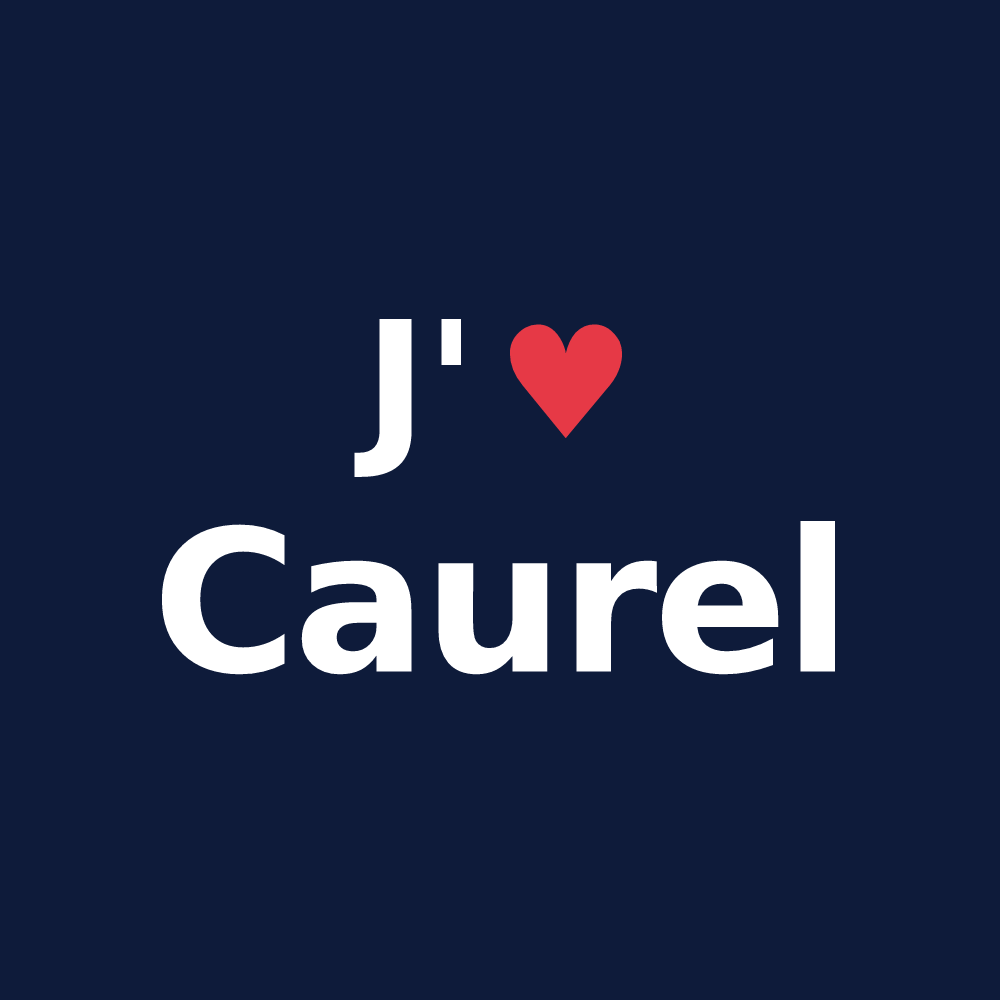 T-shirt personnalisé Caurel — design J'aime Caurel
