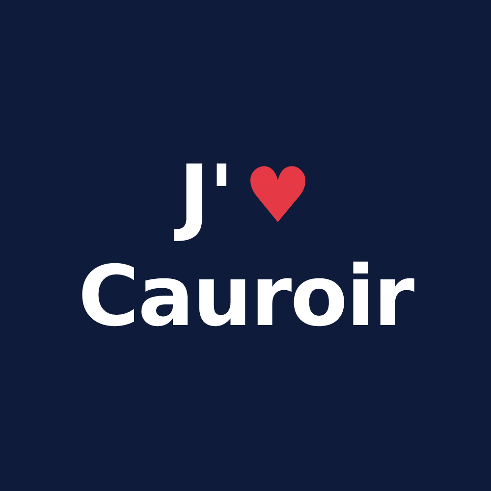 T-shirt personnalisé Cauroir — design J'aime Cauroir