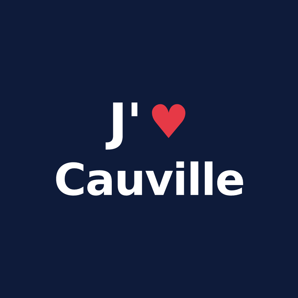 T-shirt personnalisé Cauville — design J'aime Cauville